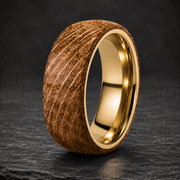 Whiskey Barrel Yellow Gold Ring