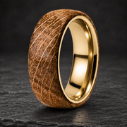 Whiskey Barrel Yellow Gold Ring