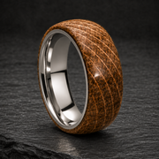 Whiskey Barrel White Gold Ring