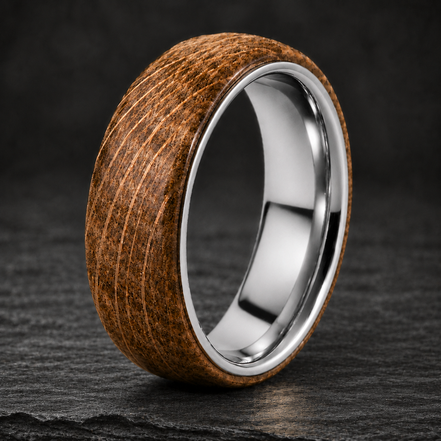 Whiskey Barrel Platinum Ring