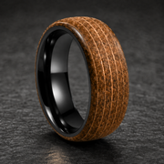 Whiskey Barrel Black Ceramic Ring