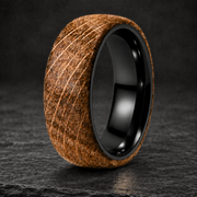 Whiskey Barrel Black Ceramic Ring