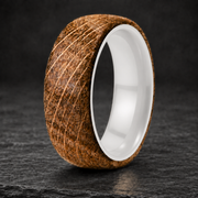 Whiskey Barrel White Ceramic Ring