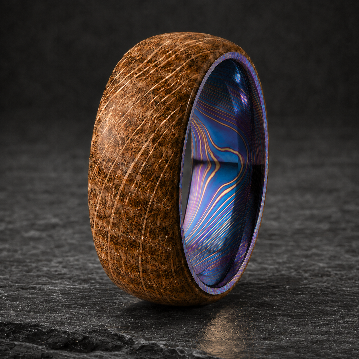 Whiskey Barrel Timascus Ring
