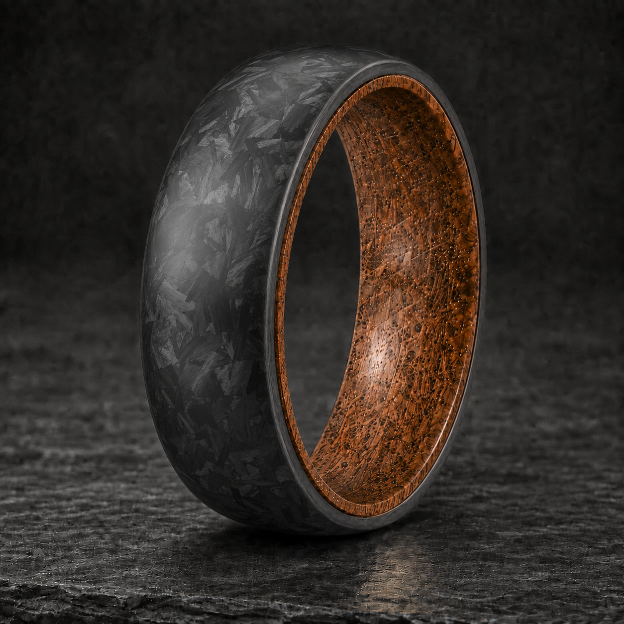 Forged Carbon Whiskey Barrel Ring