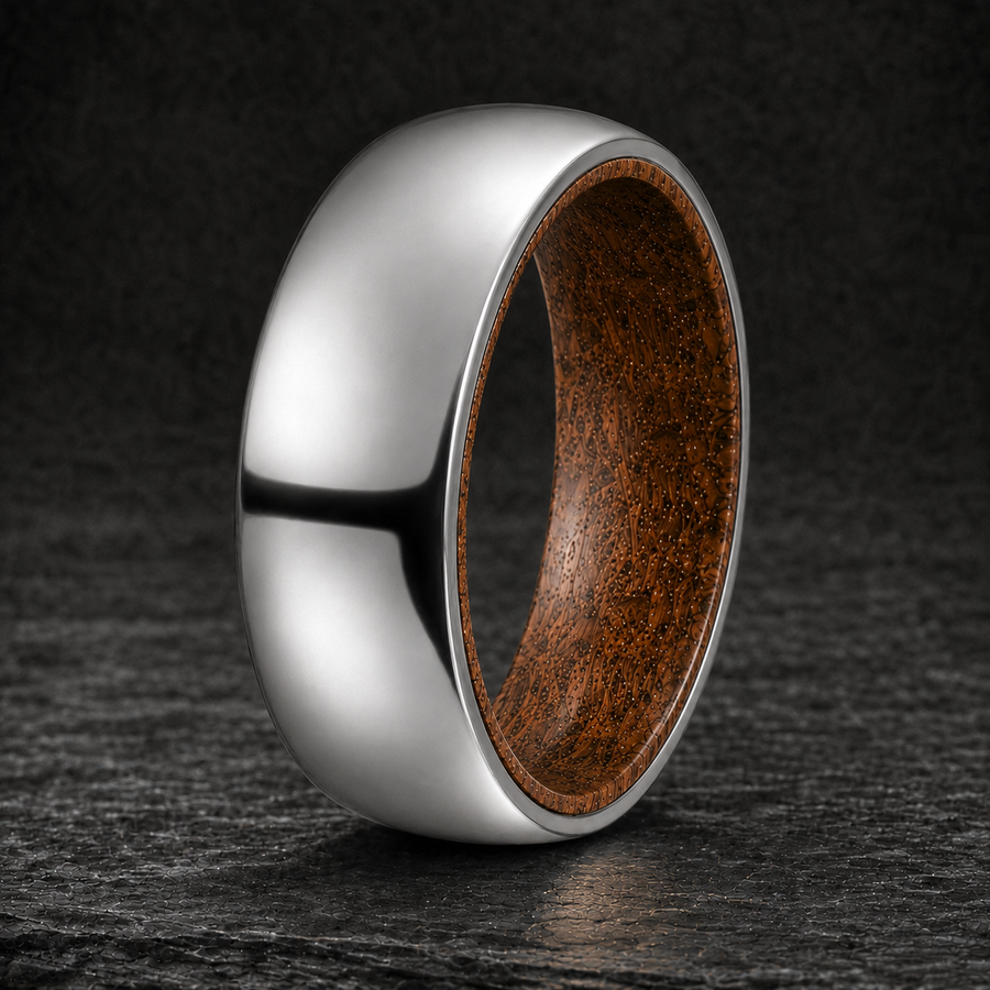 Titanium Whiskey Barrel Ring