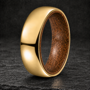 Yellow Gold Whiskey Barrel Ring