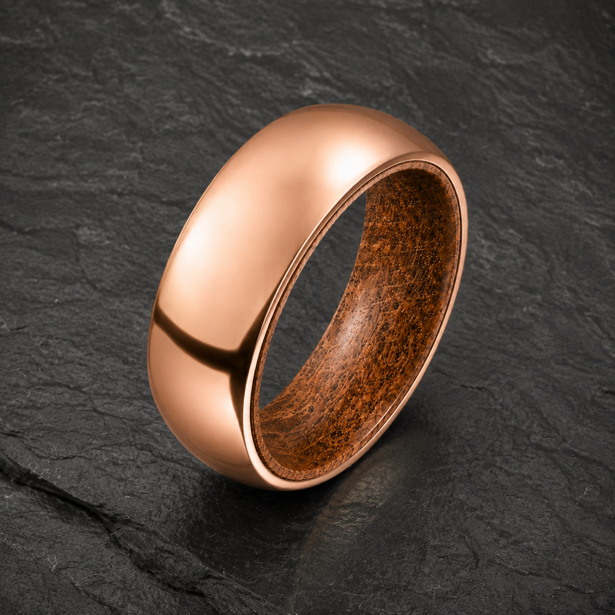 Rose Gold Whiskey Barrel Ring
