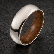 White Gold Whiskey Barrel Ring
