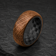 Whiskey Barrel Twill Carbon Fiber Ring