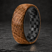 Whiskey Barrel Twill Carbon Fiber Ring