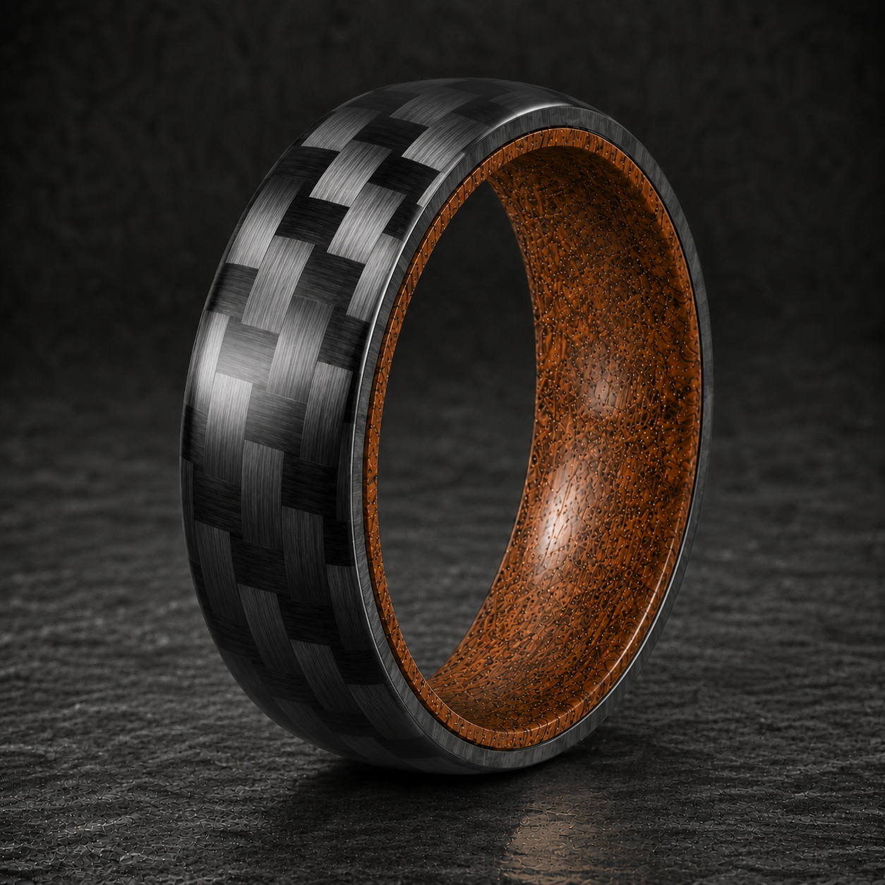 Twill Carbon Fiber Whiskey Barrel Ring