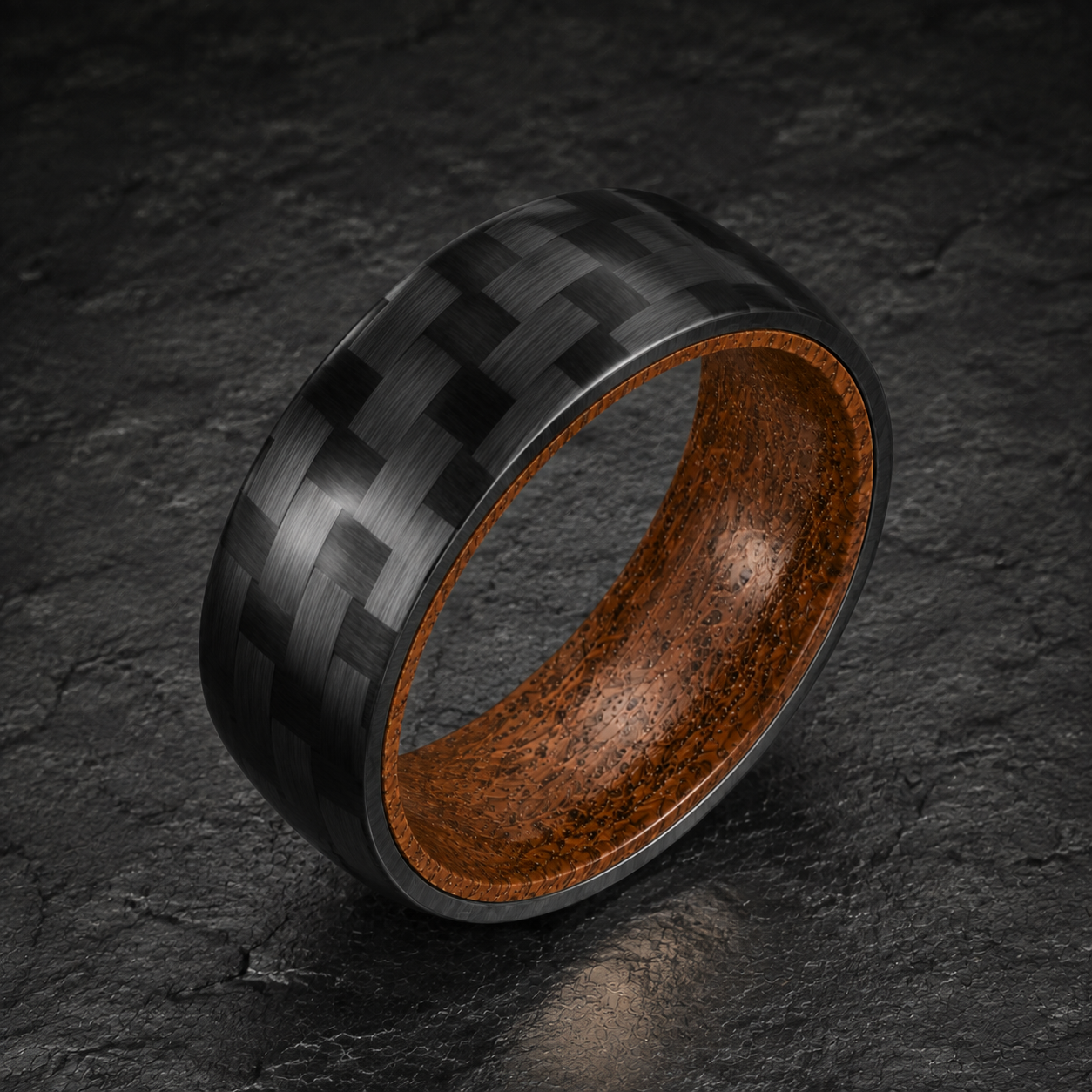 Twill Carbon Fiber Whiskey Barrel Ring