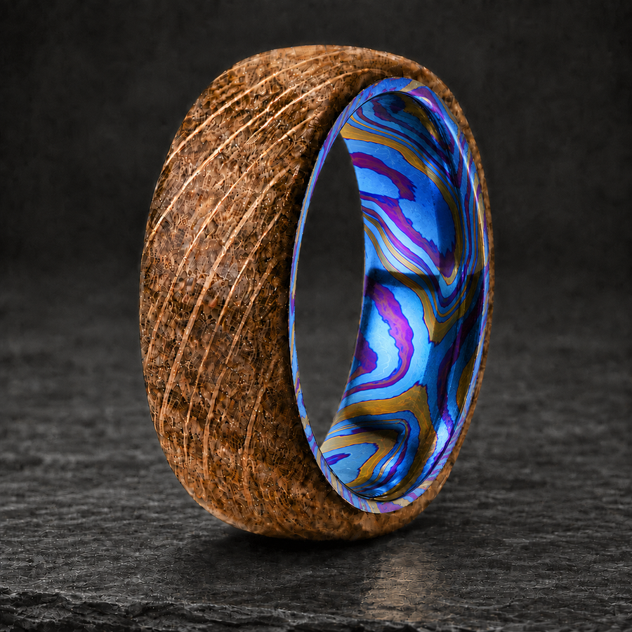 Whiskey Barrel Timascus Ring