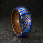 Timascus Whiskey Barrel Ring